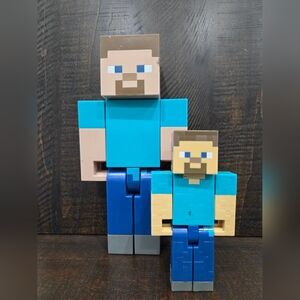Minecraft Steve Large 9-inch and 5- inch Posable action Figures by Mattel